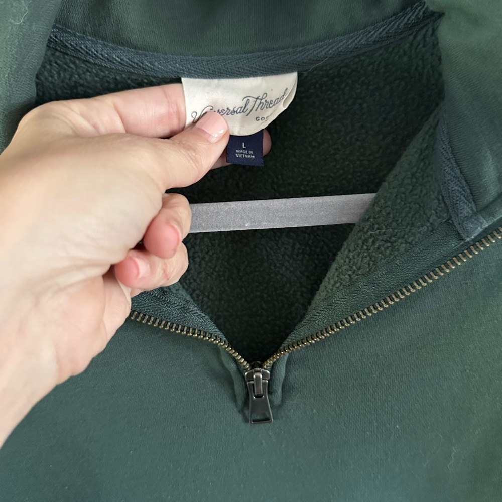Universal Thread Green Quarter Zip Sweatshirt - image 3